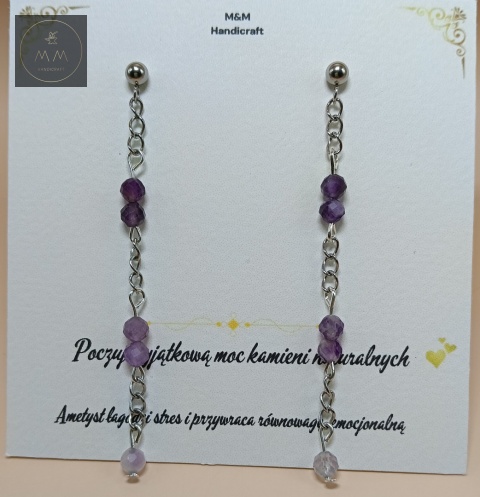 kolczyki-z-kamieni-naturalnych-ametyst-bigle-stal-chirurgiczna-handmade-zbliżenie-na-kamienie