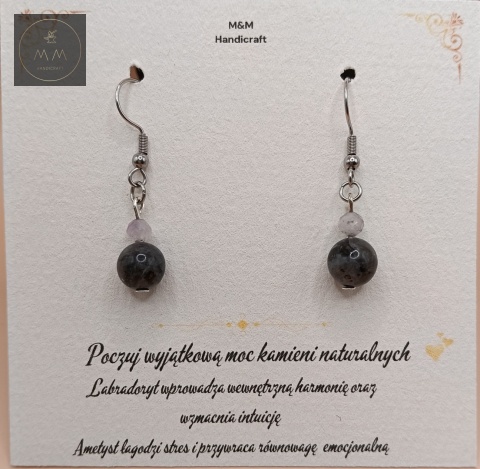 kolczyki-z-kamieni-naturalnych-ametyst-fasetowany-i-labradoryt-handmade-zbliżenie-na-kamienie