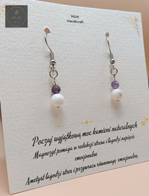 kolczyki-z-kamieni-naturalnych-ametyst-i-magnezyt-bigle-stal-chirurgiczna-handmade-bok-lewy