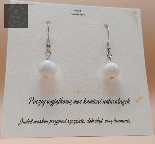 Kolczyki z kamieni naturalnych - jadeit mashan