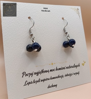 Kolczyki z kamieni naturalnych - lapis lazuli