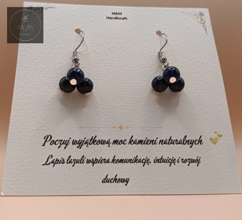 Kolczyki z kamieni naturalnych - lapis lazuli