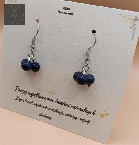 Kolczyki z kamieni naturalnych - lapis lazuli