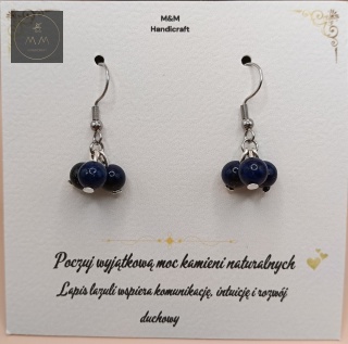 Kolczyki z kamieni naturalnych - lapis lazuli