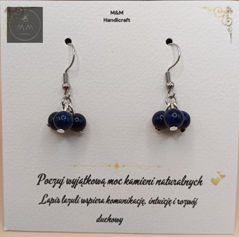 Kolczyki z kamieni naturalnych - lapis lazuli