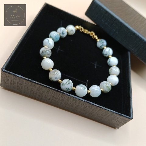 bransoletka-z-kamieni-naturalnych-agat-mszysty-biało-zielony-handmade-w-ozdobnym-pudełku