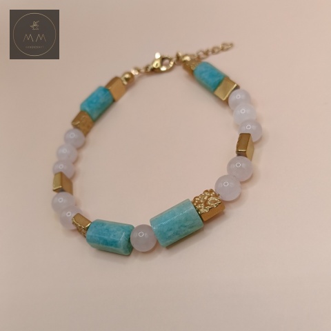 bransoletka-z-kamieni-naturalnych-kwarc-różowy-amazonit-zielony-i-hematyt-handmade