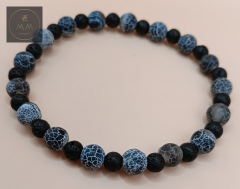 bransoletka-z-kamieni-naturalnych-agat-trawiony-i-lawa-wulkaniczna-handmade
