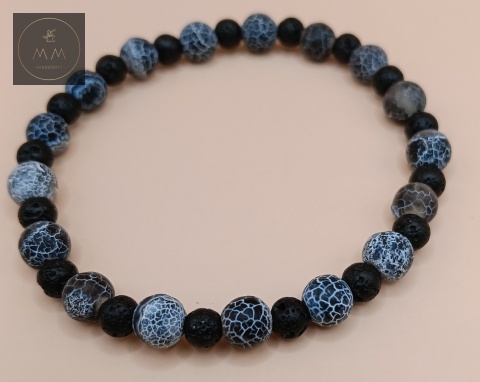 bransoletka-z-kamieni-naturalnych-agat-trawiony-i-lawa-wulkaniczna-handmade-rzut-z-góry