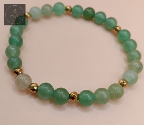 bransoletka-z-kamieni-naturalnych-awenturyn-zielony-i-hematyt-handmade-rzut-z-góry