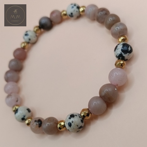 bransoletka-z-kamieni-naturalnych-rodonit-jaspis-dalmatyński-i-hematyt-handmade-rzut-z-góry