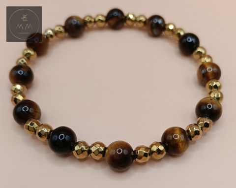 bransoletka-z-kamieni-naturalnych-tygrysie-oko-i-hematyt-handmade-zbliżenie