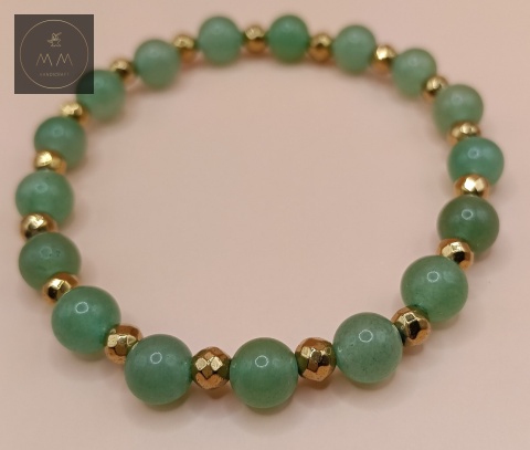 bransoletka-z-kamieni-naturalnych-awenturyn-zielony-i-hematyt-handmade-rzut-z-góry