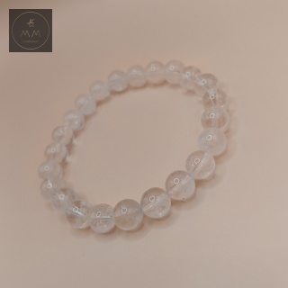 Bransoletka z naturalnego kryształu górskiego - biżuteria handmade z kamieni naturalnych