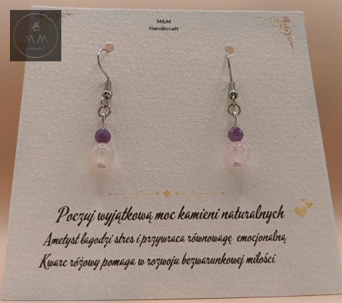 kolczyki-z-kamieni-naturalnych-ametyst-i-kwarc-różowy-handmade