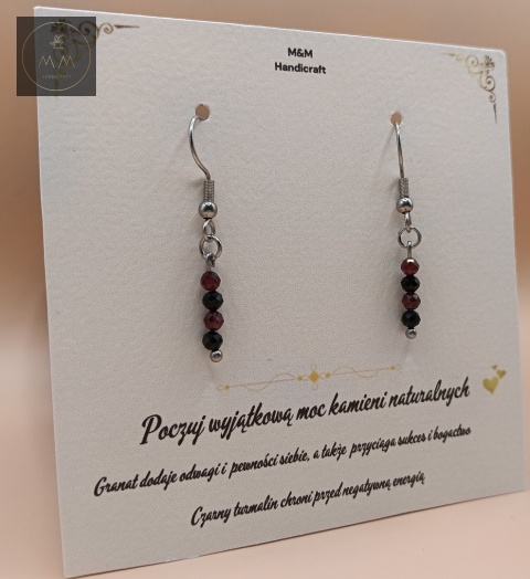kolczyki-z-kamieni-naturalnych-granat-i-czarny-turmalin-handmade-bok-lewy