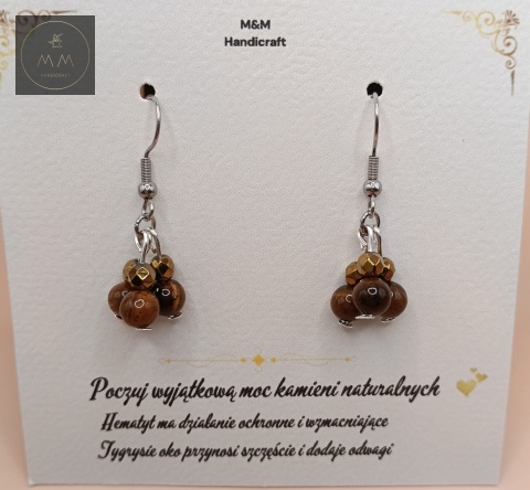kolczyki-z-kamieni-naturalnych-tygrysie-oko-i-hematyt-bigle-stal-chirurgiczna-handmade-zbliżenie-na-kamienie
