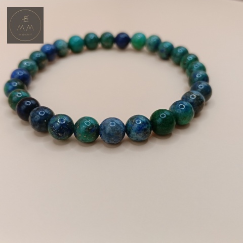 bransoletka-z-kamieni-naturalnych-azuryt-handmade-zbliżenie