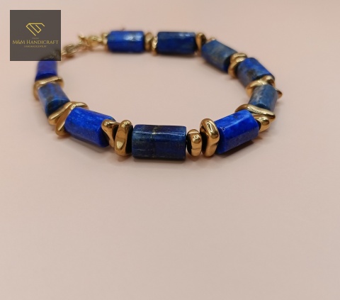 bransoletka-z-kamieni-naturalnych-lapis-lazuli-i-hematyt-handmade-zbliżenie