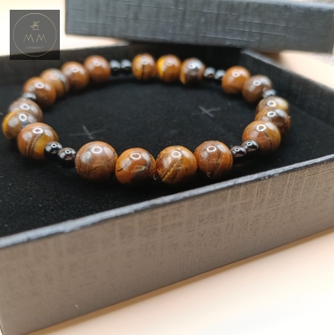 męska-bransoletka-z-tygysiego-oka-i-onyksu-handmade-w-ozdobnym-pudełku-bokiem