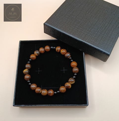 męska-bransoletka-z-tygysiego-oka-i-onyksu-handmade-rzut-z-góry