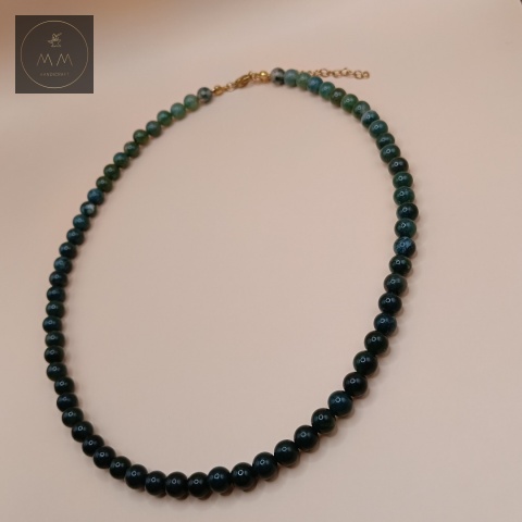 naszyjnik-z-kamieni-naturalnych-agat-mszysty-gradient-handmade-zbliżenie