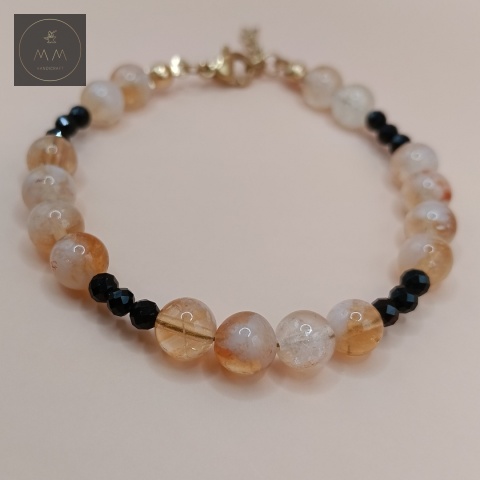bransoletka-z-cytrynu-i-czarnego-turmalinu-handmade-przód