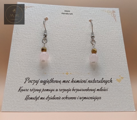 zestaw-miłość-kolczyki-z-kamieni-naturalnych-kwarc-różowy-i-hematyt-handmade