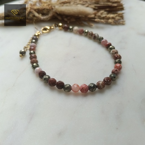 bransoletka-z-kamieni-naturalnych-agat-jaspis-piryt-handmade-zbliżenie