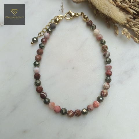 bransoletka-z-kamieni-naturalnych-agat-jaspis-piryt-handmade-zbliżenie-na-kamienie