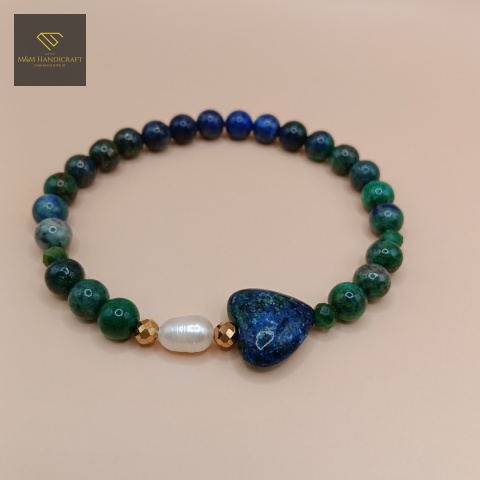 bransoletka-z-kamieni-naturalnych-azuryt-perła-i-jadeit-handmade