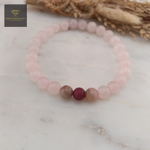 bransoletka-z-kamieni-naturalnych-kwarc-różowy-rodonit-handmade-zbliżenie
