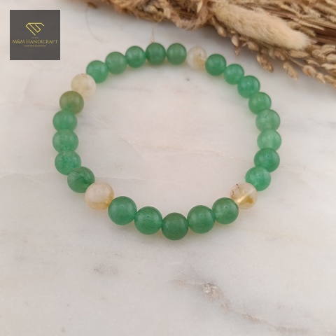 bransoletka-z-kamieni-naturalnych-awenturyn-zielony-cytryn-handmade-zbliżenie