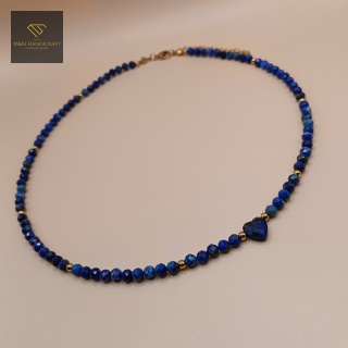 Elegancki Naszyjnik z Kamieni Naturalnych Serce Oceanu Lapis Lazuli
