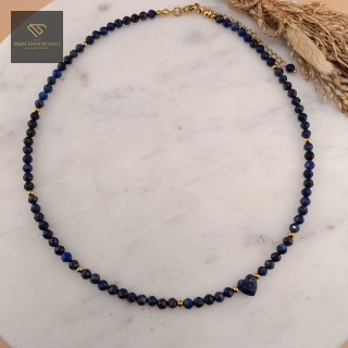 Elegancki Naszyjnik z Kamieni Naturalnych Serce Oceanu Lapis Lazuli