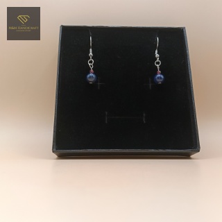 Kolczyki z Kamieni Naturalnych Granat i Lapis Lazuli