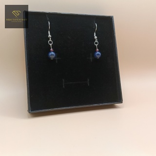 Kolczyki z Kamieni Naturalnych Granat i Lapis Lazuli