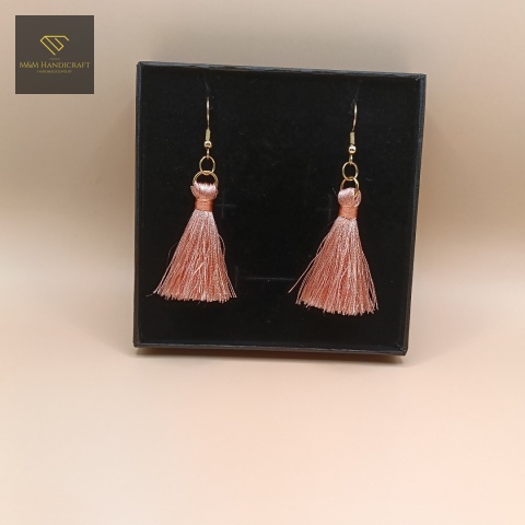 kolczyki-boho-kolor-łososiowy-handmade