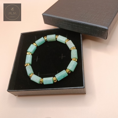 bransoletka-z-kamieni-naturalnych-amazonit-walec-i-hematyt-handmade-w-ozdobnym-pudełku