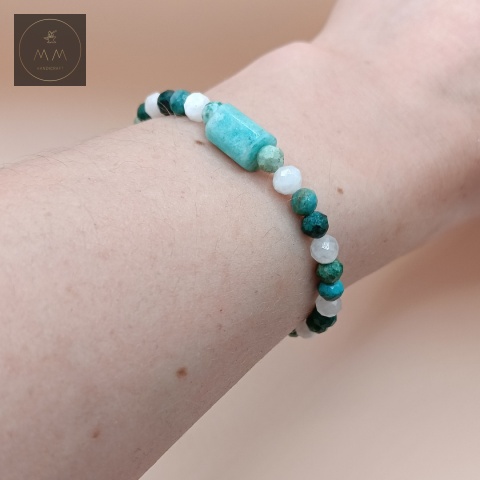 bransoletka-z-kamieni-naturalnych-kamień-księżycowy-chryzokola-i-amazonit-handmade