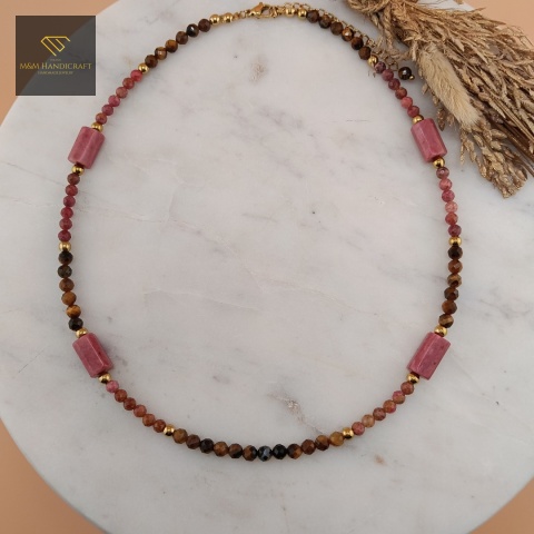 naszyjnik-z-kamieni-naturalnych-tygrysie-oko-rodonit-handmade-rzut-z-góry