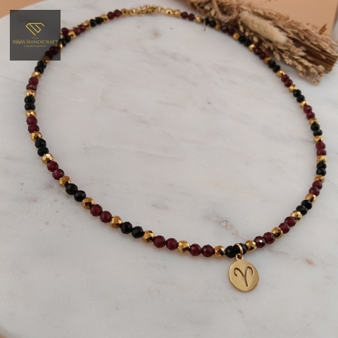 naszyjnik-dla-Barana-z-kamieni-naturalnych-granat-turmalin-hematyt-handmade