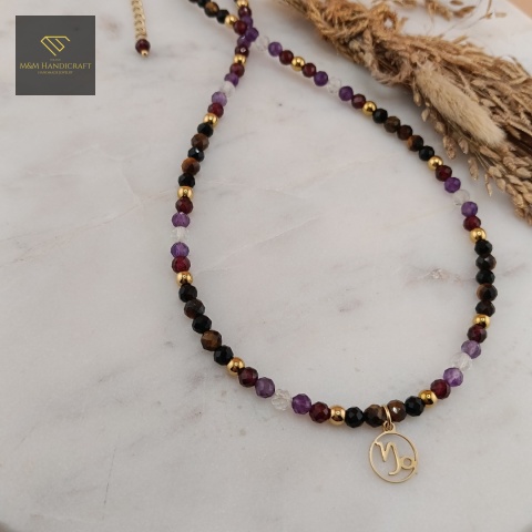 naszyjnik-dla-Koziorożca-z-kamieni-naturalnych-tygrysie-oko-ametyst-granat-kryształ-górski-onyks-handmade