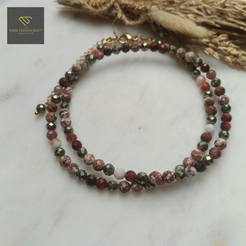 naszyjnik-z-kamieni-naturalnych-agat-jaspis-piryt-handmade-zbliżenie