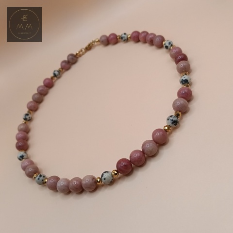 naszyjnik-z-kamieni-naturalnych-rodonit-jaspis-dalmatyński-i-hematyt-handmade