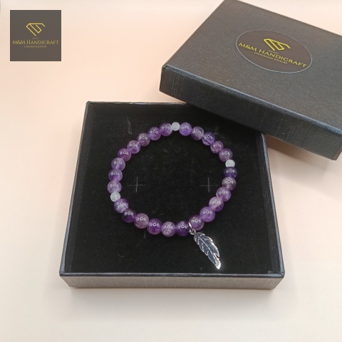 zestaw-spokój-bransoletka-z-kamieni-naturalnych-ametyst-i-kryształ-górski-handmade-w-ozdobnym-pudełku