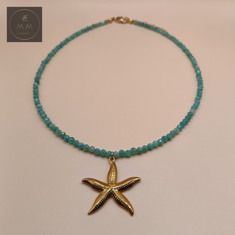 naszyjnik-z-kamieni-naturalnych-amazonit-zielony-fasetowany-handmade-zbliżenie
