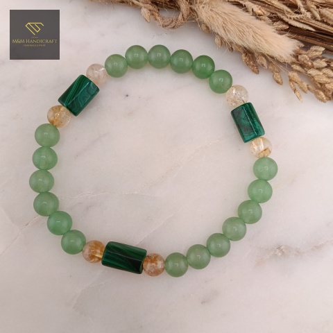 bransoletka-MOC-BOGACTWA-z-kamieni-naturalnych-malachit-cytryn-i-awenturyn-zielony-handmade