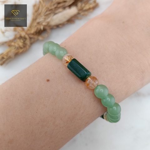 bransoletka-MOC-BOGACTWA-z-kamieni-naturalnych-malachit-cytryn-i-awenturyn-zielony-handmade-na-nadgarstku