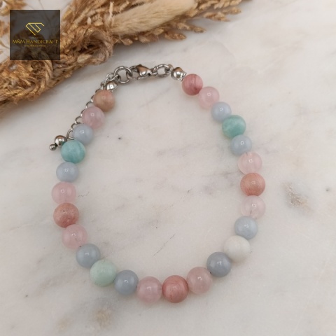 bransoletka-Sweetie-z-kamieni-naturalnych-kwarc-różowy-angelit-rodonit-amazonit-handmade-zbliżenie